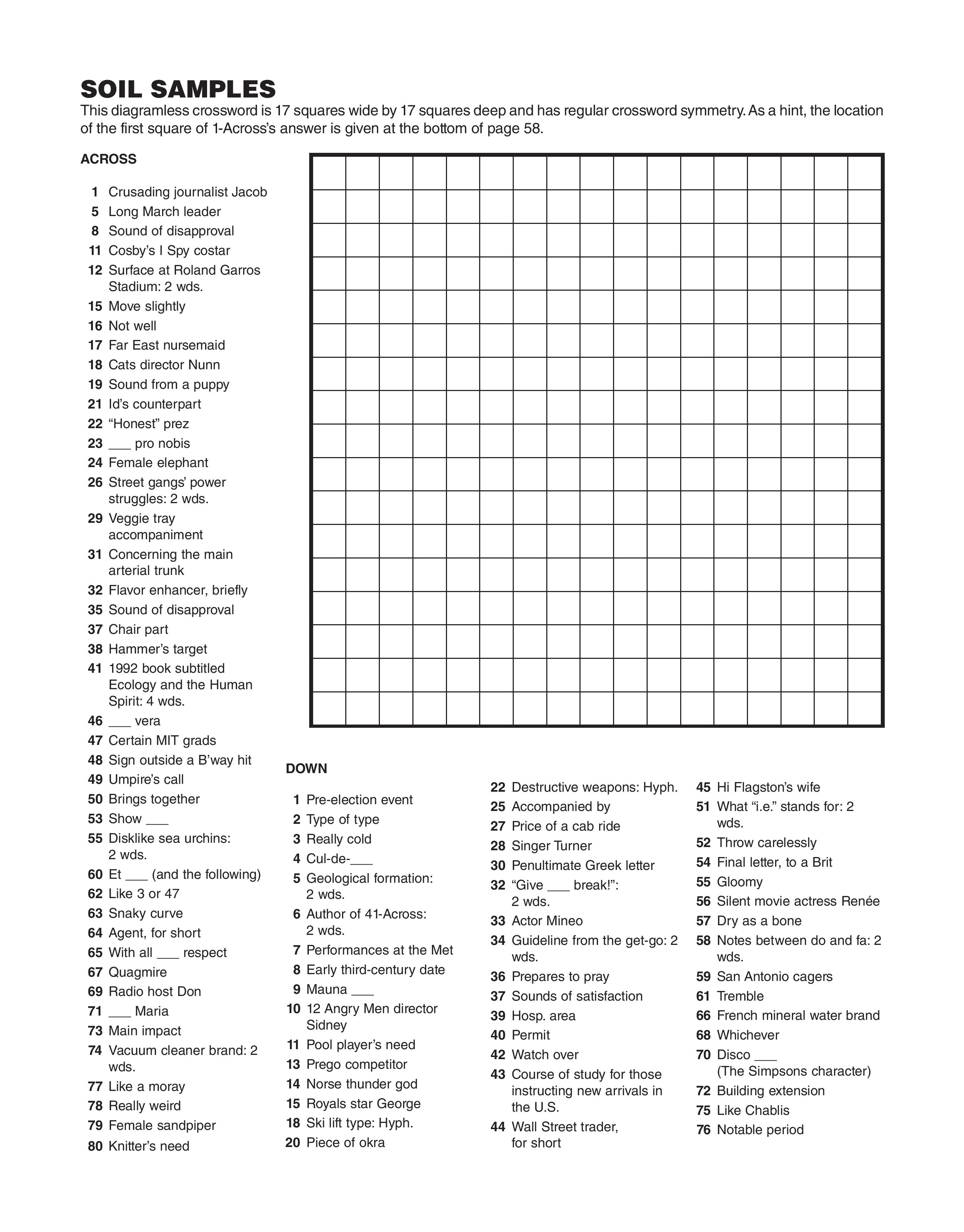 split second crossword